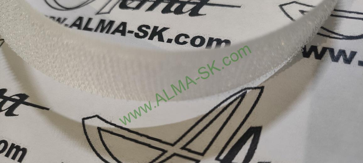 Suchý zips 25 mm HÁČIK biely